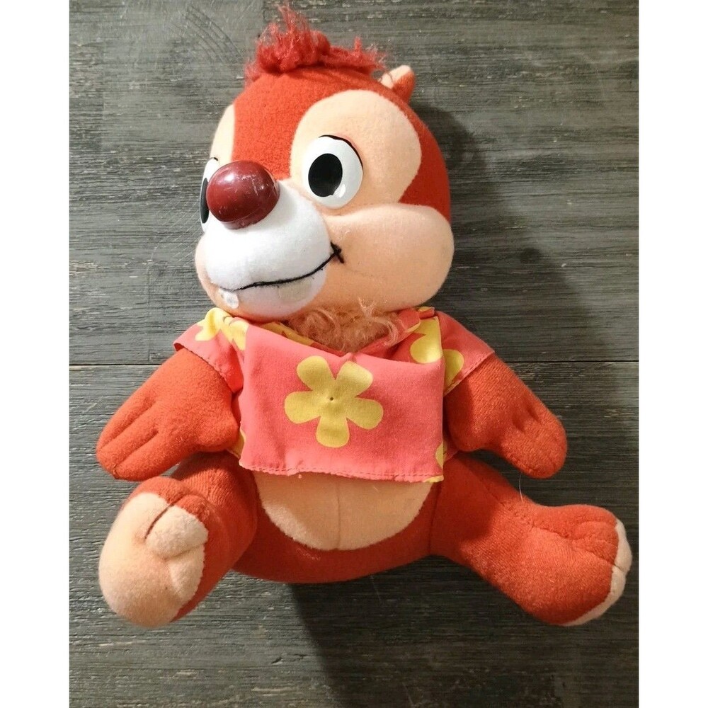 Chip Dale Rescue Rangers Hawaiian Shirt Plush 1989 Disney Playskool Dale